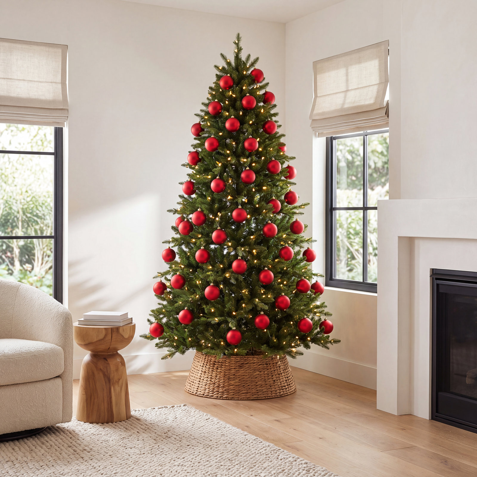 Shatterproof Bauble, 2.75" H x 2.75" W x 2.75" D, Red