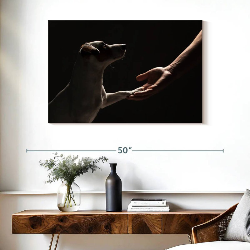 Dog Handshake, 26" H x 39" W