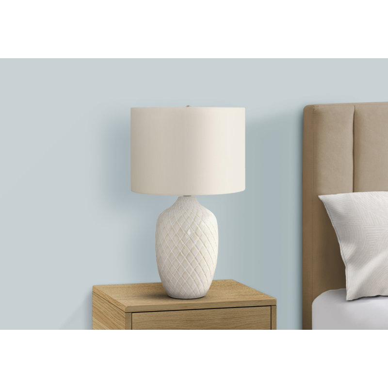 Lighting, 25"H, Table Lamp, Cream Ceramic, Ivory / Cream Shade, Transitional