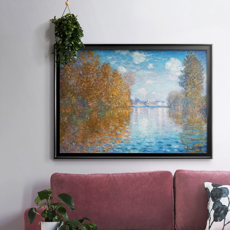 "Autumn Effect At Argenteuil", 1873, reproduction d'art sur toile, H 18 po x l 26 po x P 1,5 po, Noir