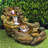 Fountains | Cascading LED Rock Fountain for Garden Patio Indoor Outdoor | Resin | Tiered Waterfall Fountain