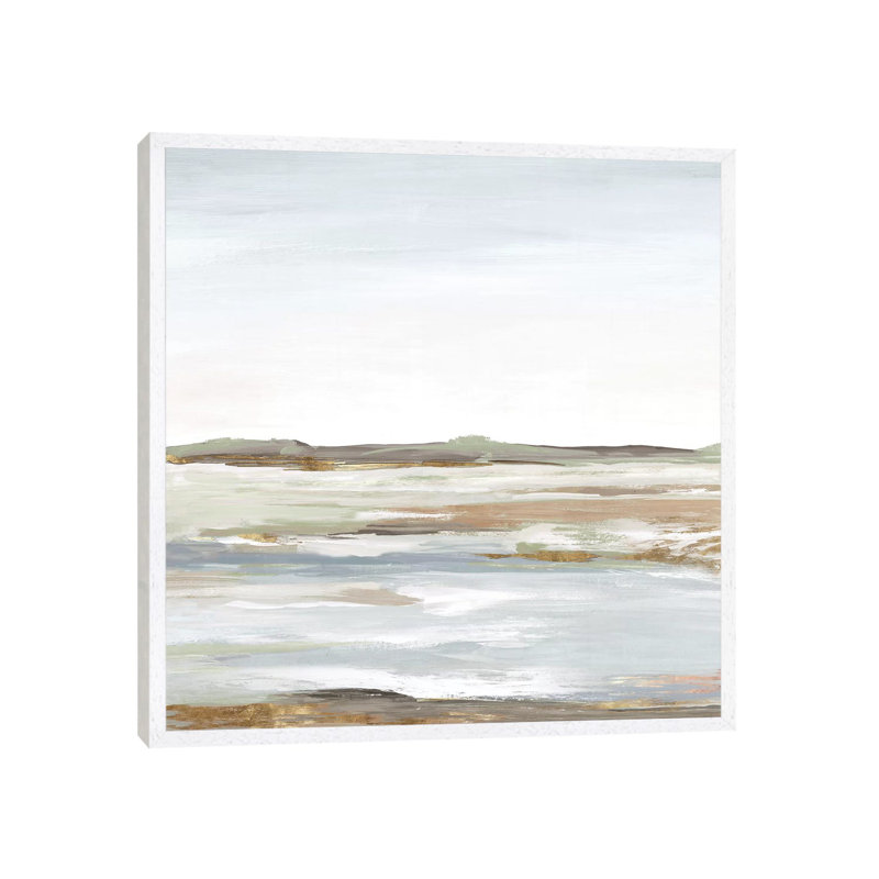 Vastness I by Eva Watts - Painting on Canvas, 66.04cm H x 66.04cm W x 3.81cm D, White Framed