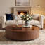 Table basse ronde en noyer 35,4 po-94174793