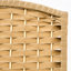 Paravent 6 panneaux, sangle de séparation d'intimité de 5,6 pi. Bois naturel, tissé à la main pour les sangles de chambre à coucher et de bureau à domicile, cloison de pièce.