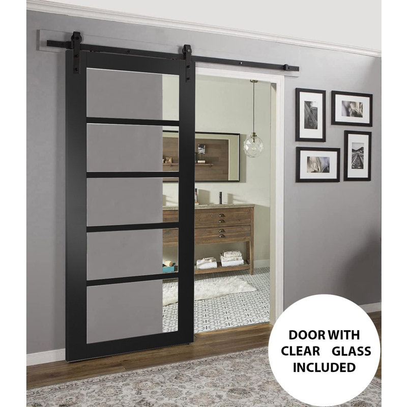 Porte de grange en bois Quadro, 32 po x 80 po
