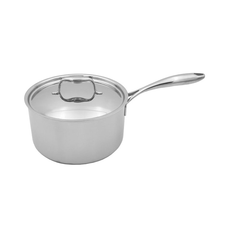 Casserole en acier inoxydable à trois couches Duratux de 3,32 pte avec couvercle, H 5,75 po x l 8,25 po x P 6,5 po