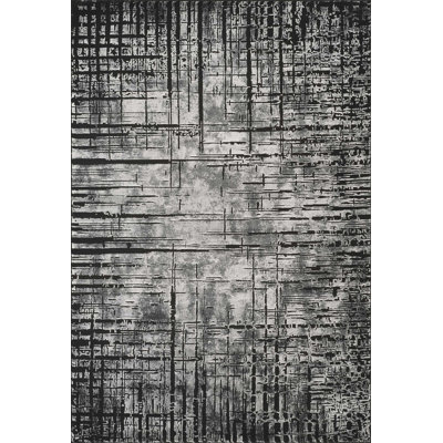 Denelda Living Room Area Rug Metallic Sheen Modern Nexus Design Grey