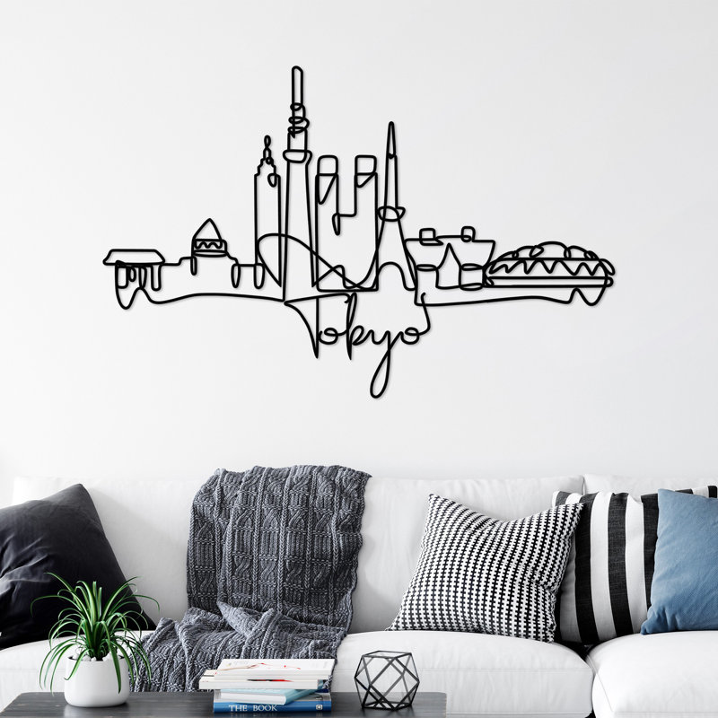 Elegant Decorative Metal Wall Accessory, Black, 47.2 x 30.3 x 0.6 inches | 100% Metal, Thickness: 0.08 inches | Lightweight at 1.7 lbs, Perfect for Modern Home Decor & Art Displays, Durable and Stylish Design