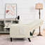 Fauteuil inclinable moderne beige - Rembourrage en mousse avec structure en métal pour adultes, fonction réglable, support pour téléphone et espaces de vie pour tasses