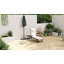 Garden Lounger Chair Cushion with Thick Padded, Headrest, Cream
