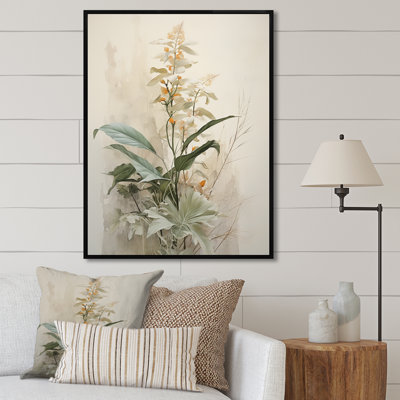 " Beige Minimalism Botanical Serenity II "