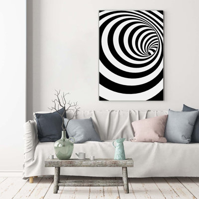 Spiral With Stripes - Wrapped Canvas Print