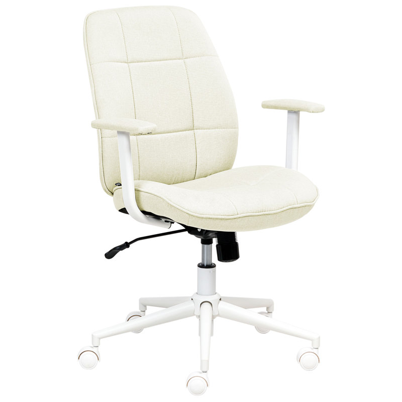 Office Chair Swivel Fabric, Beige