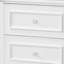 Table de chevet Calpan, 2 tiroirs, structure moderne en bois massif blanc, 27 pouces