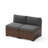 Outdoor Armless Wicker  Chair With Cushions (Set Of 2)-1091271412