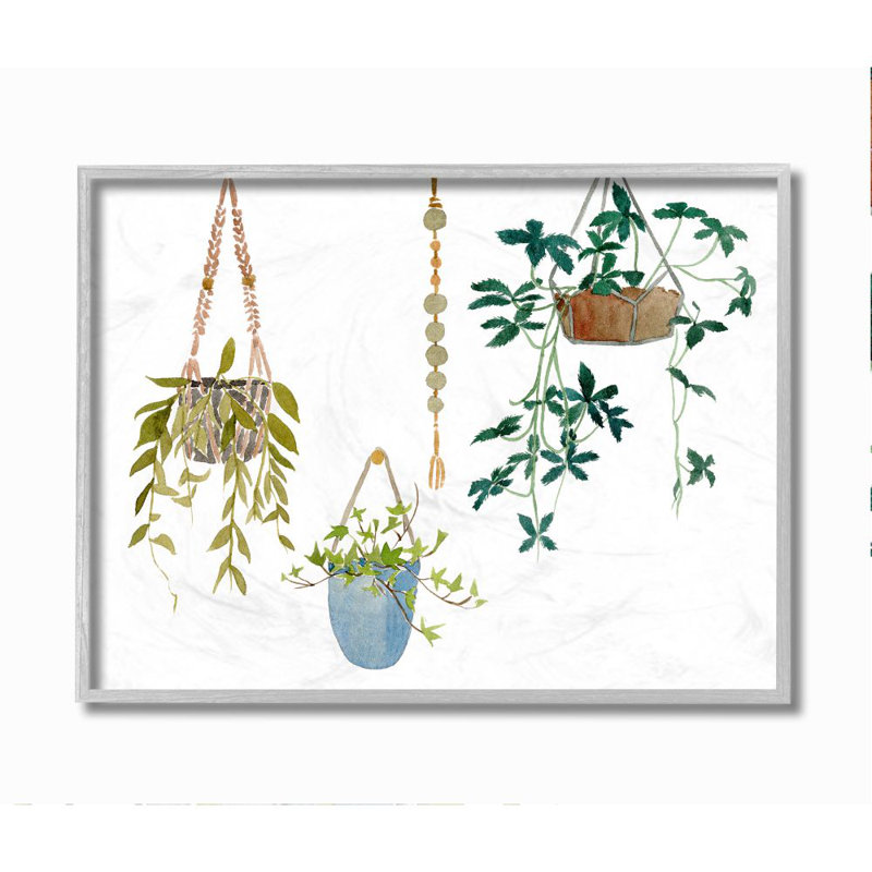 «Hanging Plant Vines Modern Greenery» par Melissa Wang - impression d'art graphique, Estampe numérique Farmhouse