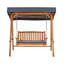 FIBBIALLA 2 Person Porch Swing with Stand and Cushions