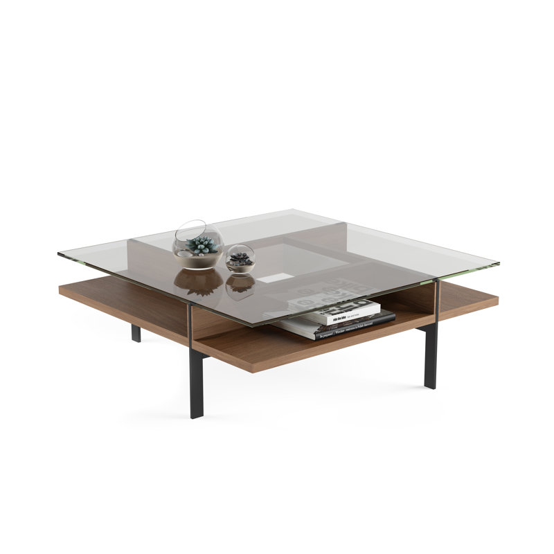 Terrace Coffee Table, Natural Walnut, 16.25" H x 44" L x 44" W