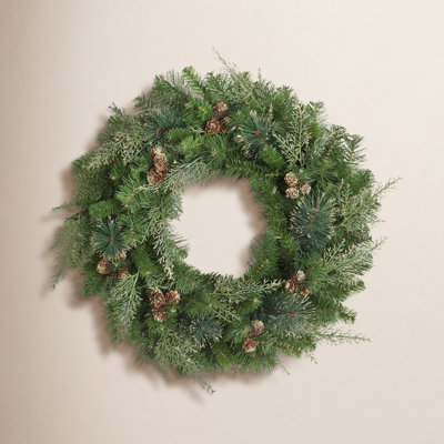 24" Bergen Pre-Lit Wreath