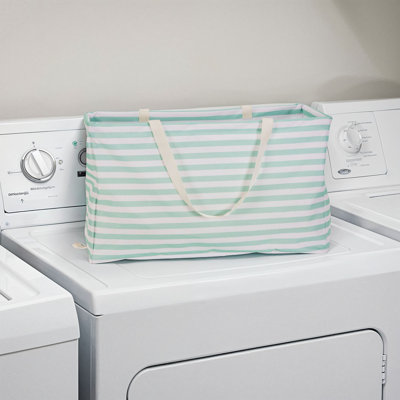 Sac fourre-tout rectangulaire rectangulaire en toile Krush avec poignées et doublure en vinyle résistant à l'eau