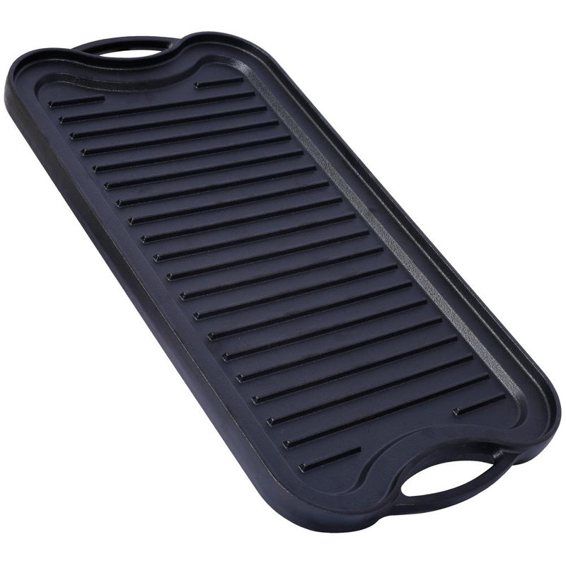 Pre-Seasoned Cast Iron Reversible Rectangular Grill/Griddle