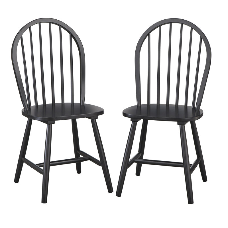 Framlingham 17.5'' H Solid Wood Side Chair, Black