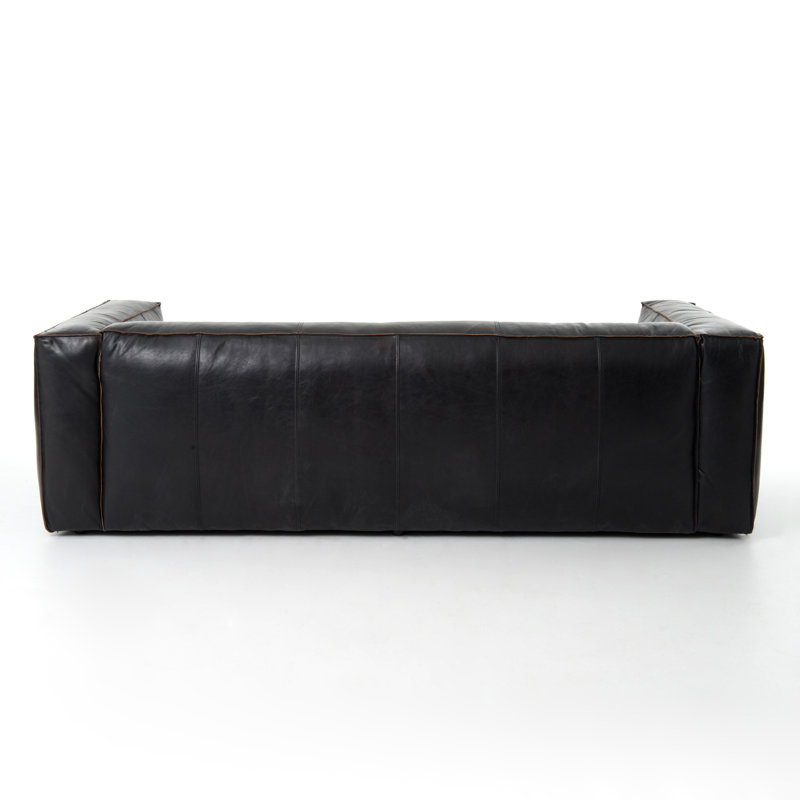 Nolita Sofa, Saiko Black Top Grain Leather