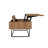 Modern 2-Tier Coffee Table, Walnut & Black, 47.2 x 16.9 x 23.6 inches | 100% Melamine Coated Particle Board, Thickness: 0.7 inches | Sturdy Metal Frame, Additional Storage | Ideal for Living Room & Industrial Decor