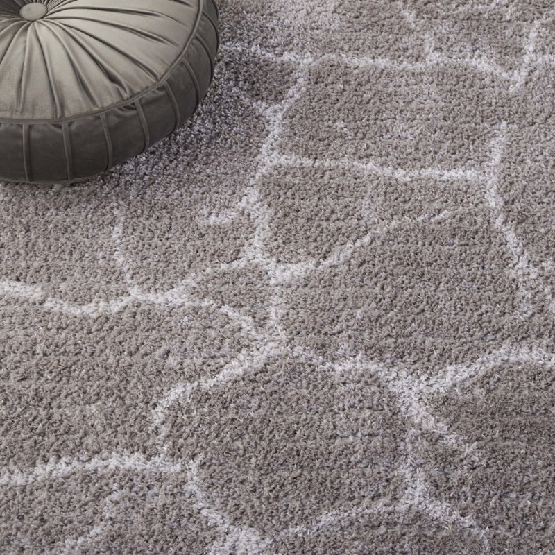 Averley Shag Performance Abstract Rug, Square 6'7"