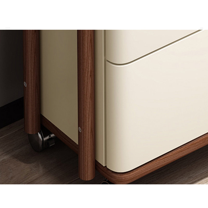 Solid Wood Coat Rack Storage Cabinet, Walnut