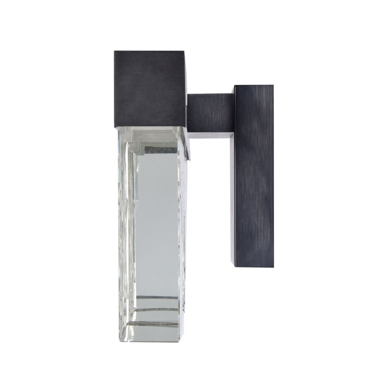 Lucus Dimmable LED Vanity Light, Satin Brushed Black