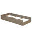Structure de lit gigogne en bois massif gris chaud brossé au fil de fer - Rangement sous le lit (matelas et base vendus séparément)
