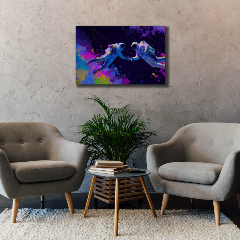  «To The Moon And Back» par Ann Klee, art mural sur toile, 40 po x 26 po, H 26 po x l 40 po
