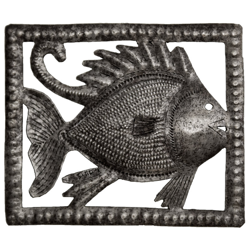 Décoration murale rectangulaire fish