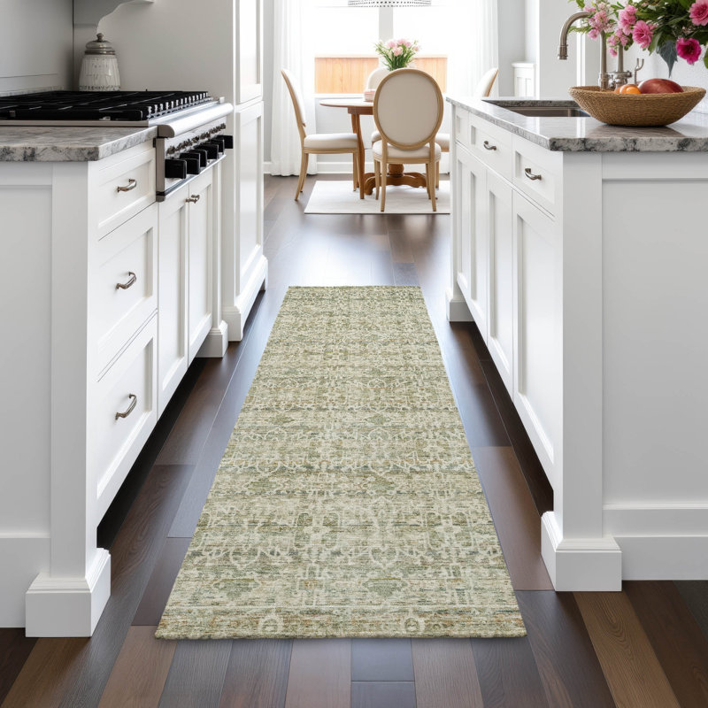 Machine Washable Indoor/Outdoor Colman ACN2152 Striped Rug, Runner 2'3" x 7'6"