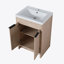 Meuble-lavabo autoportant avec lavabo en résine