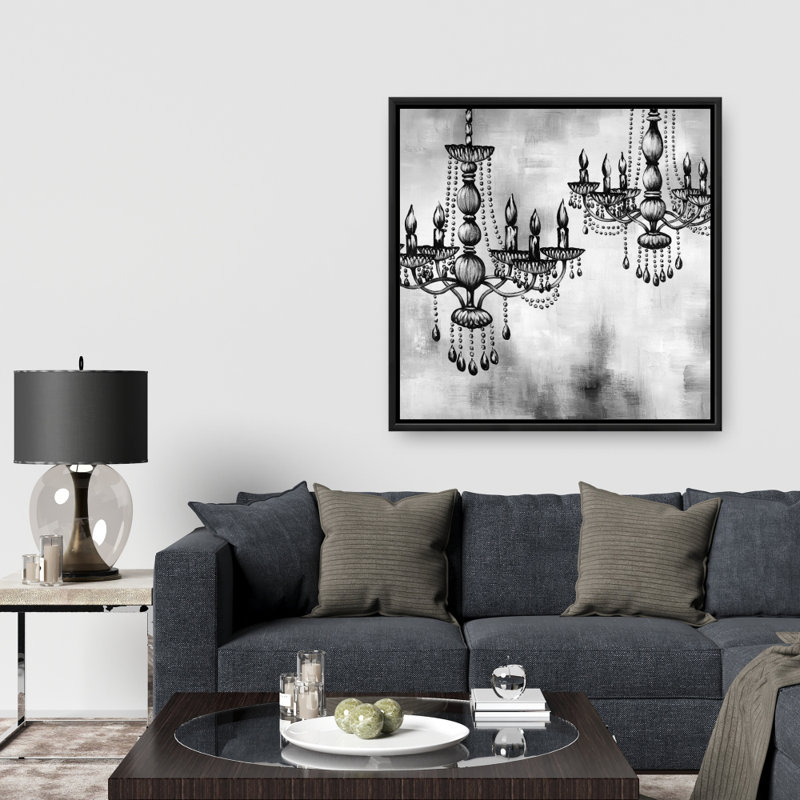 " Two Crystal Chandeliers "