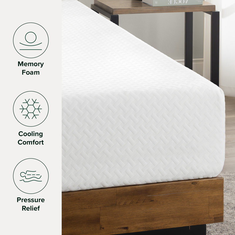 Sleep by Wayfair™ 8"/10"/12"/14" Plush Cooling Gel Memory Foam Mattress, King, 12"