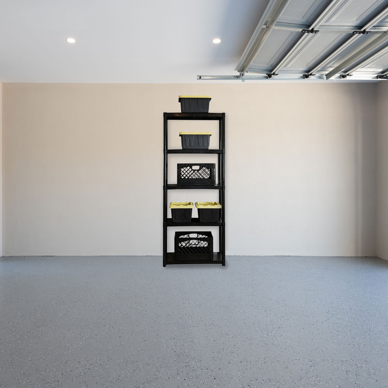 Étagère utilitaire de rangement pour garage / remise à 5 niveaux Juggernaut, Noir, noir, noir, noir