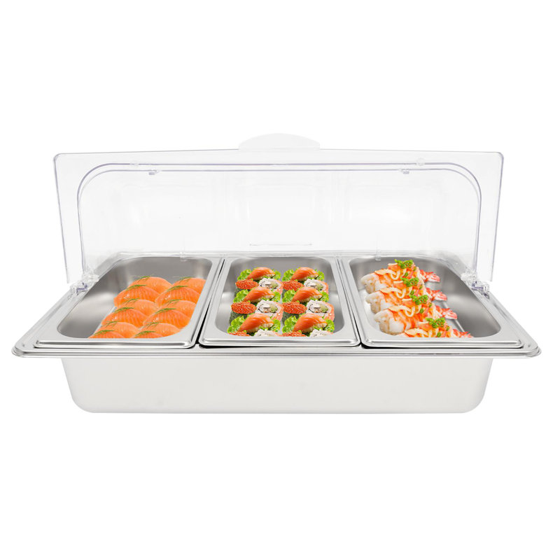 3-Compartment Stainless Steel Chafing Dish