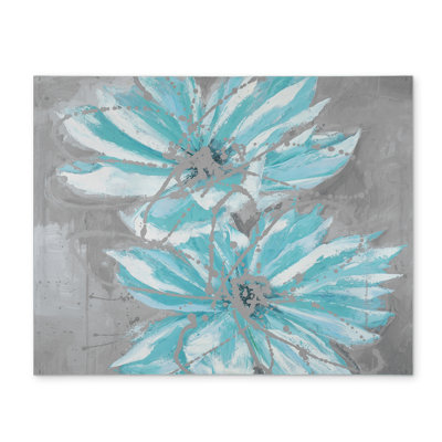 Blue Botanical Polyester Placemat | Two Little Blue Flowers Decor