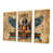 Toile avec cadre flottant or
