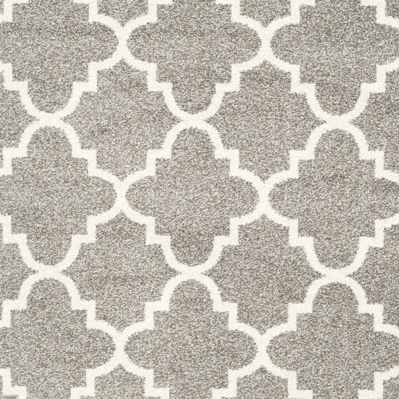 Ammundsen Geometric Area Rug, Rectangle 4' x 6', Dark Gray/Beige