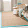 Auckland Bamboo Natural/Turquoise Area Rug