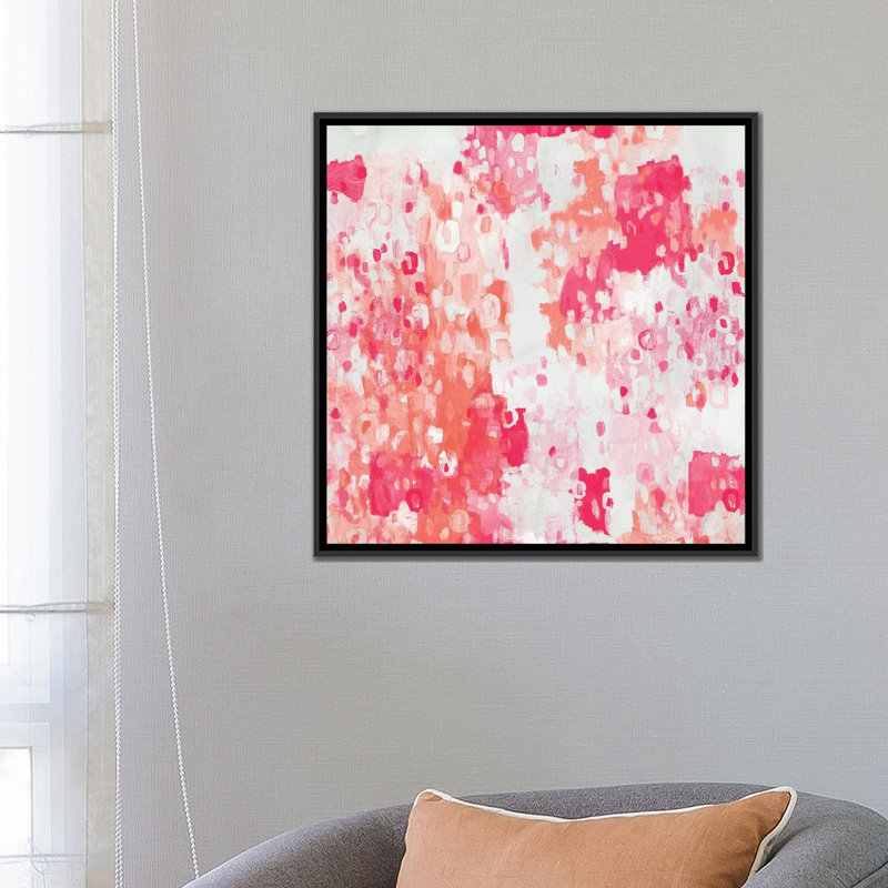 « fruit poinçon i », impression sur toile, H 18 po x l 18 po x P 1,5 po, Toile avec cadre noir, Pas de tapis