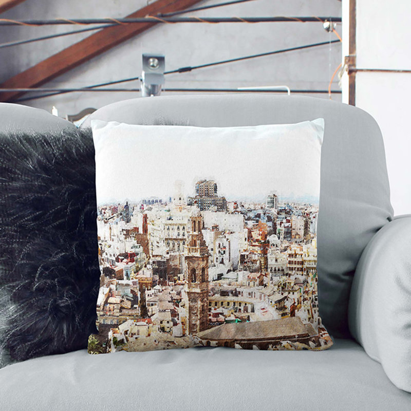 Square Throw Cushion, 40cm H x 40cm W x 15cm D