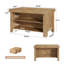 Îlot de cuisine en bois avec tablette de rangement, table de préparation de cuisine de ferme de 55,12 po pour la salle à manger-352485492