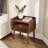 Mid-Century 20"W Nightstand Set Of 2 With Open Shelf & Chessboard-Cut Drawer, Bedside Table Set Of 2 Modern Bedroom Furniture With Curved Corner-984244276