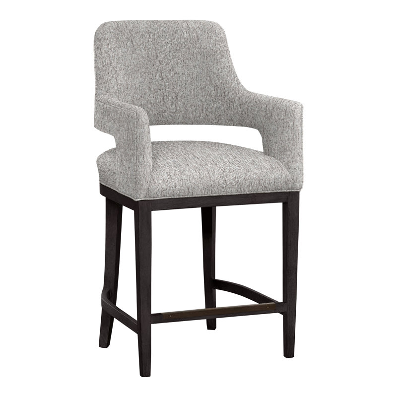 Tabouret de bar et de comptoir Josie, Gris anthracite, Fumée 9508, Tabouret de comptoir (siège d'une hauteur de 26,5
