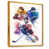 Toile avec cadre flottant or